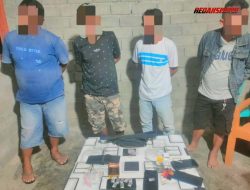 Operasi Pekat, Polsek Tomini Tangkap 4 Warga Saat Nyabu