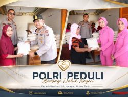 Kapolres Hendrawan Bersama Bhayangkari Salurkan Bansos Untuk 180 Warga